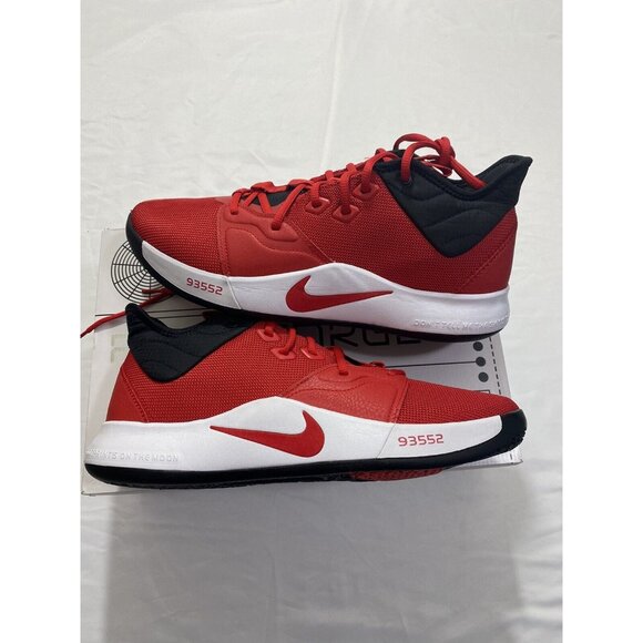 New Mens Size 11.5 Red Nike PG 3 Basketball Shoes AO2607 600 main image 4
